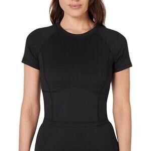 Sweaty Betty All Day Active Cropped Tee Women's XS 4 Black Crewneck Short Sleeve